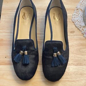 Signature Women's Dark Blue Tassel Loafers
